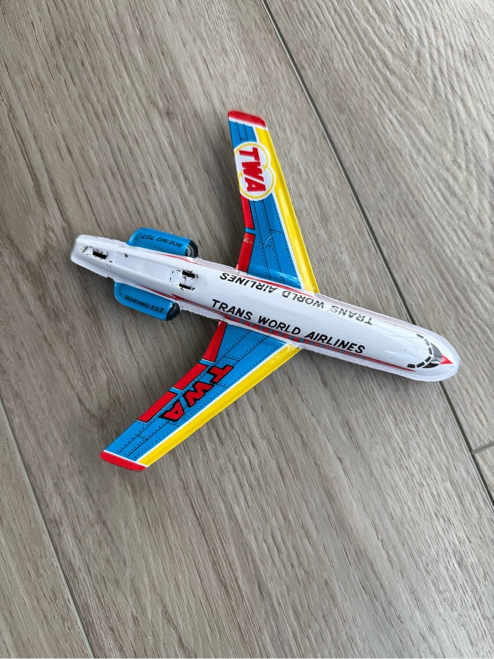 Vintage Trans World Airlines Tin Toy Airplane - Picture 1 of 3